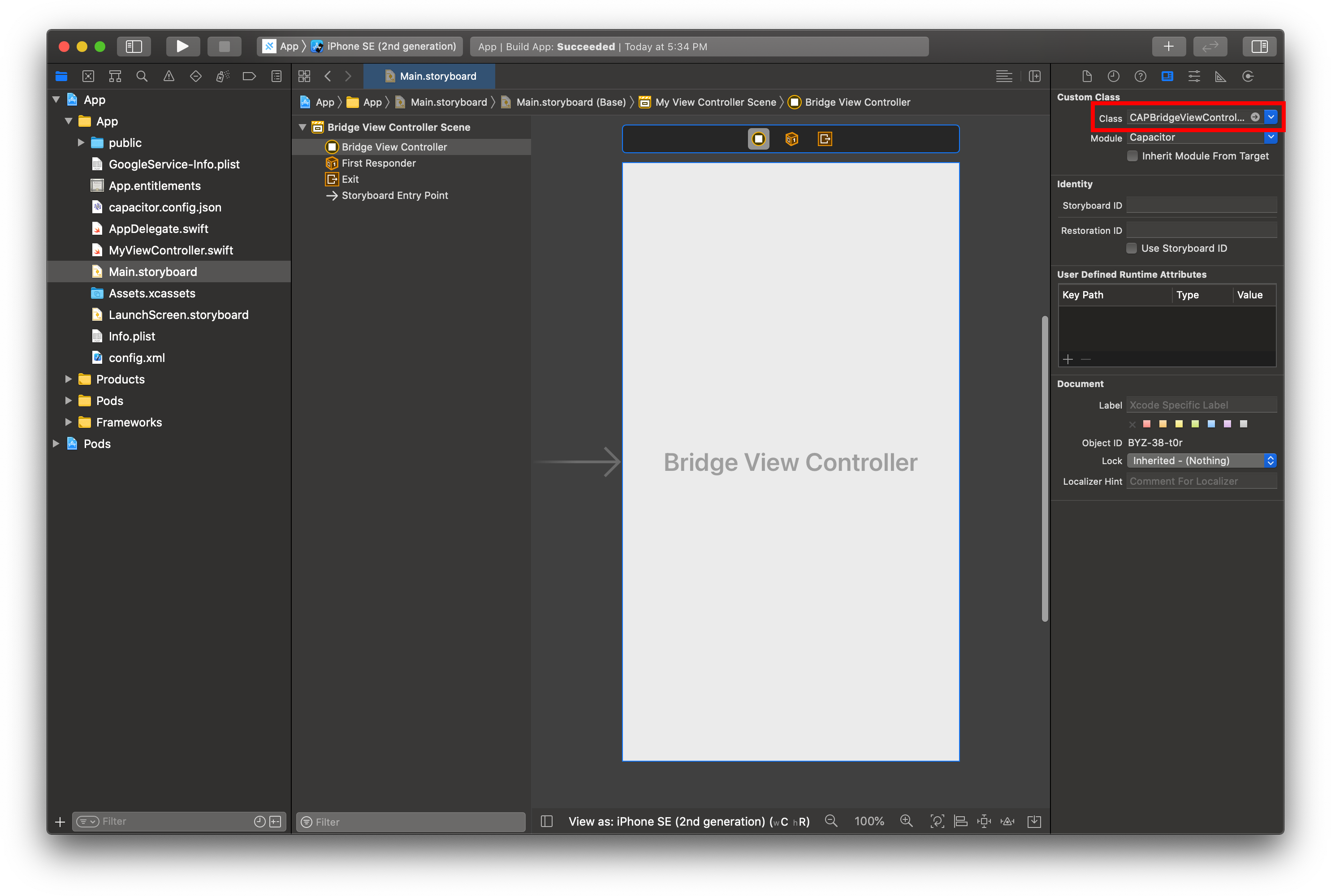 Editing Storyboard in Xcode